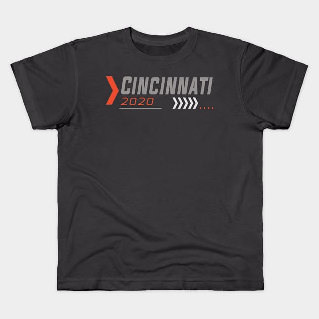 Cincinnati Football Team Kids T-Shirt by igzine